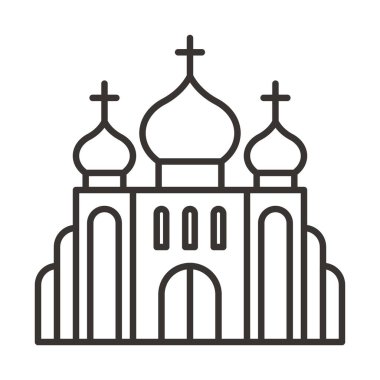 Kilise kutsal kişilerin resmi, anahat stili