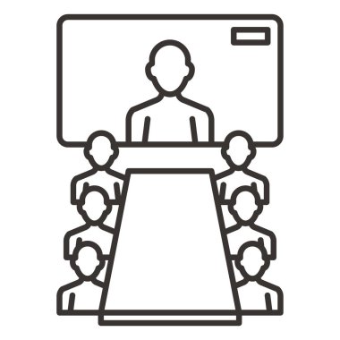 konferans toplantı simgesi, özet biçimi