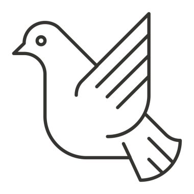 Güvercin güvercin kuş simgesi taslak biçiminde