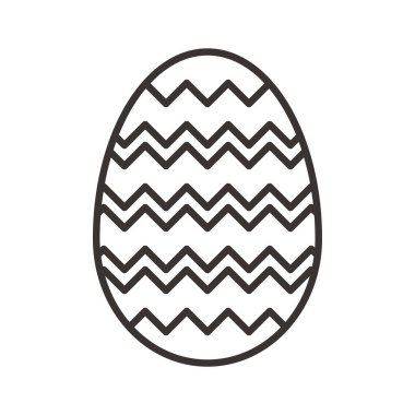 Süsleme çizgisi biçim vektör çizimi tasarımı olan paskalya yumurtası
