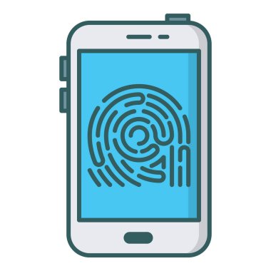 Parmak izi sembollü akıllı telefon