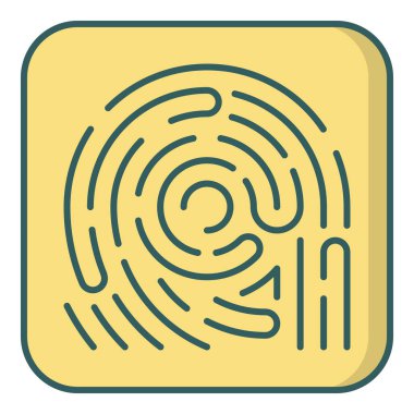 parmak izi simgesi, modern vektör illüstrasyon tasarımı