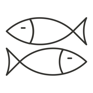 Balık vektör simgesi. beyaz arkaplan balığında izole edilmiş ana hat vektör simgesi.