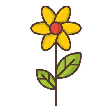 renk doğal çiçekler doğa bitki doğa vektör illüstrasyonunu terk eder