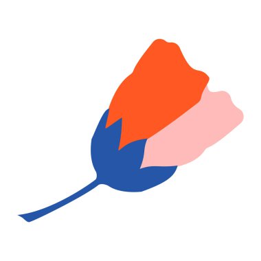 Gül. Web simgesi basit illüstrasyon