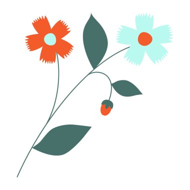 beyaz zemin üzerinde soyut çiçek