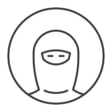 Bir yüz maskesi simgesinin vektör illüstrasyonu