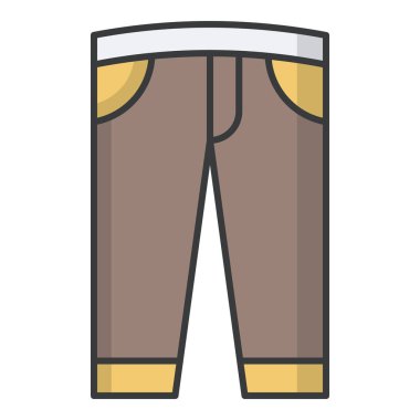 moda pantolon ikonu vektör illüstrasyonu