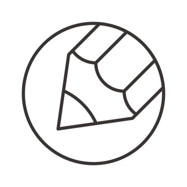 Plaj topu çizgisi simgesi, dış hat biçimi