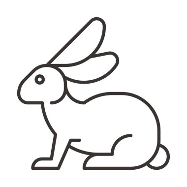 Tavşan simgesi vektör çizimi