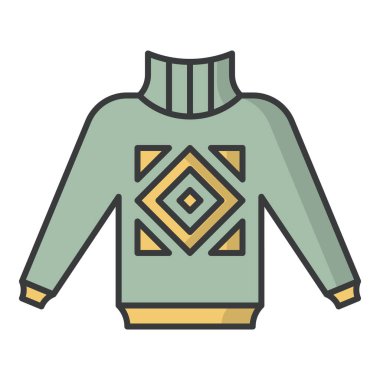 süveter renkli vektör simgesi