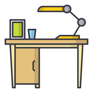 masa simgesi vektör illüstrasyonu