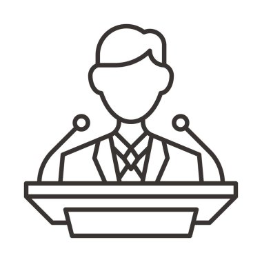 İş Konferansı simgesi, anahat stili