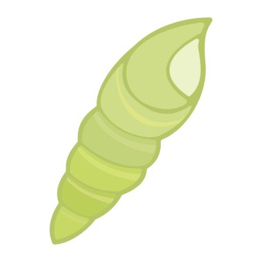 yeşil tırtıl simgesi düz