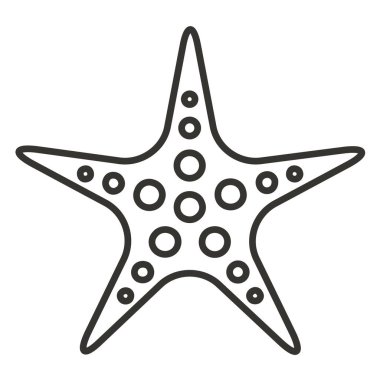 Deniz yıldızı simge, anahat stili