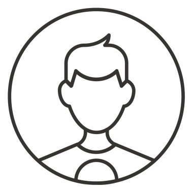 Erkek avatar kutsal kişilerin resmi, vektör çizim