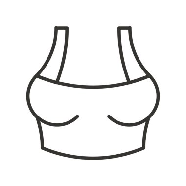 sütyen vektörü ince çizgi simgesi