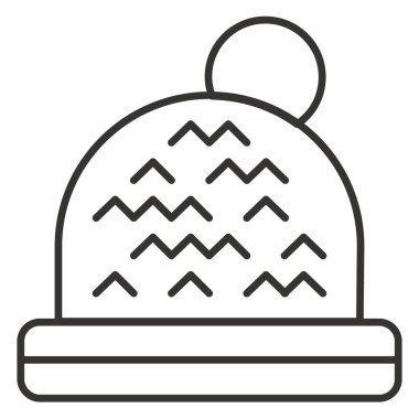 Noel şapkası simgesi, satır vektörü