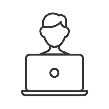 çevrimiçi vektör ince çizgi simgesi