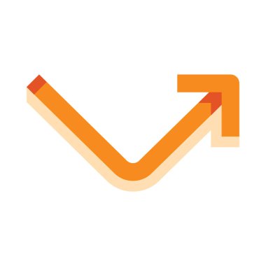 Sağ tarafı gösteren sarı bir ok.