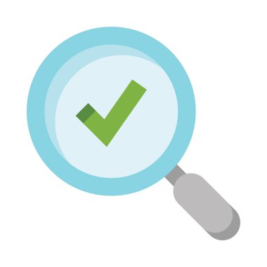 Yeşil keneli bir büyüteç.