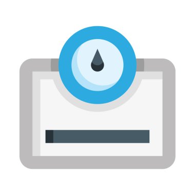 Üzerinde bir damla su olan mavi beyaz bir saat.