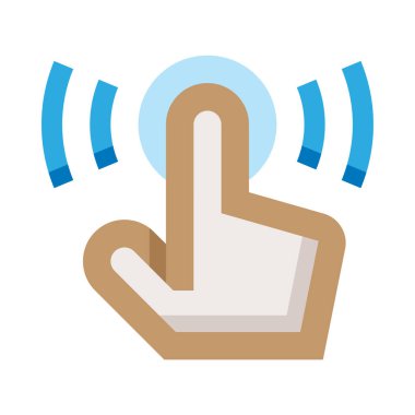 Mavi yüzüklü bir düğmeye dokunan bir el