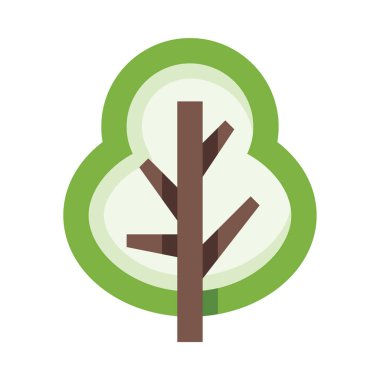 Yeşil tabanlı ve kahverengi gövdeli bir ağaç.