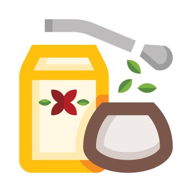 Bir şişe meyve suyu ve bir bardak çay.