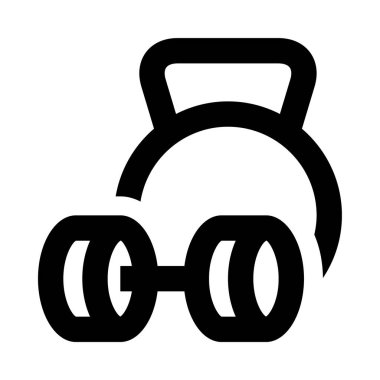 Bir kettlebell 'in siyah beyaz görüntüsü