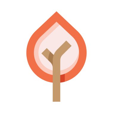 Kahverengi gövdeli ve kahverengi gövdeli bir ağaç.