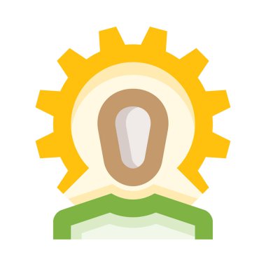 Arka planda güneşi olan bir kişi.