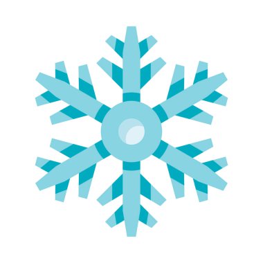 Mavi merkezli bir kar tanesi.