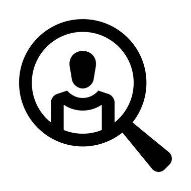 Resimde bir kişinin olduğu büyüteç