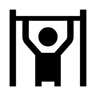 Spor salonundaki barda sallanan bir adam.