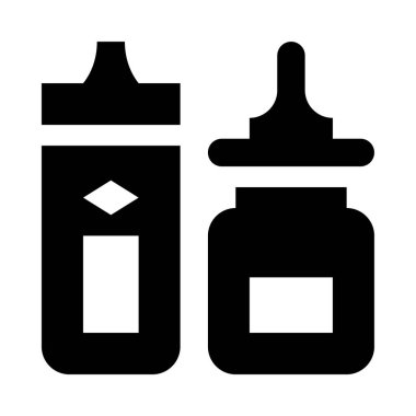 Bir şişe ve bir şişe sıvı.