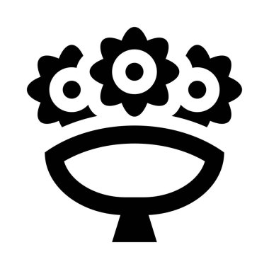 Bir saksının siyah beyaz resmi.