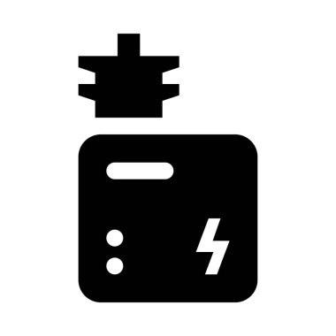 Bir akünün siyah beyaz fotoğrafı.