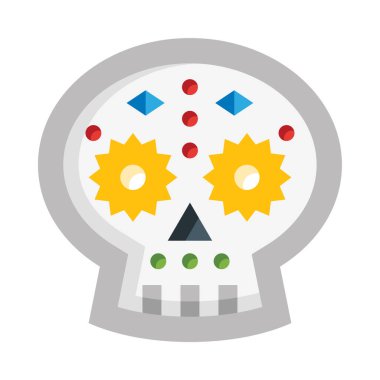 Üzerinde sarı yıldız olan bir şeker kafatası.