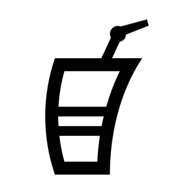 Bardaktaki bir içkinin siyah beyaz resmi.