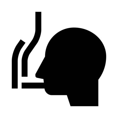 Beyaz arka planda sigara içen bir adam.