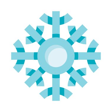 Farklı yönlere bakan okları olan mavi bir kar tanesi.