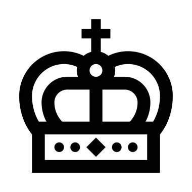 Üzerinde haç olan bir taç.