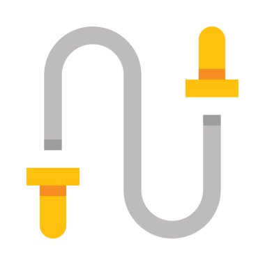 Sarı ve gri u şeklinde bir buji ve gri ve sarı bir buji.