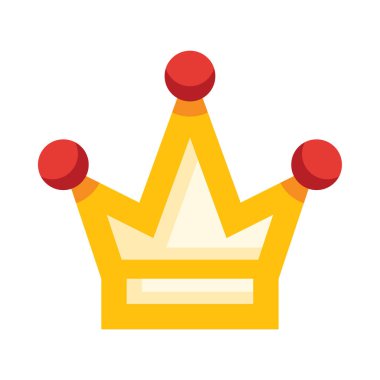 Üstünde üç kırmızı top olan bir taç.