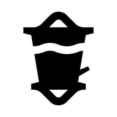 Bir kova suyun siyah beyaz resmi.