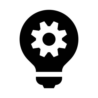 İçinde dişli tekerlek olan bir ampul.