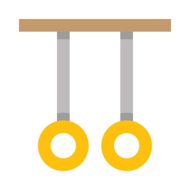 Tahta bir direğe asılı iki yüzük.