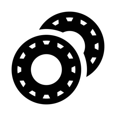 Beyaz arkaplanda iki siyah dairesel nesne