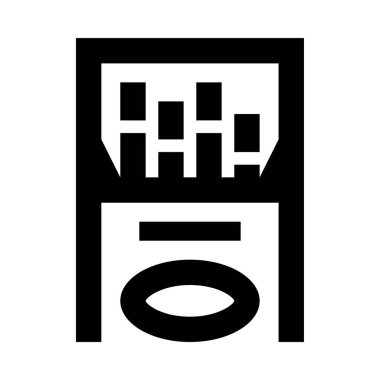 Tuvaletin siyah beyaz grafiği olan bir tuvalet.